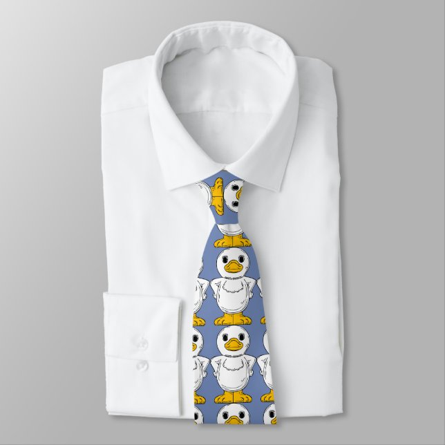 Little White Ducks Standing Thunder_Cove Tie (Tied)