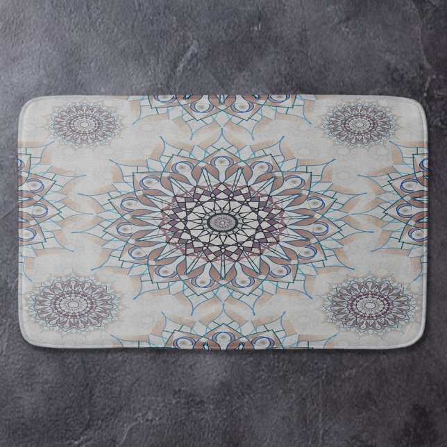 Little white floral fallen to the rural bath mat (Creator Uploaded)