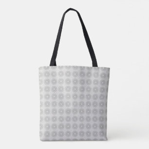 Little white floral fallen to the rural pattern tote bag