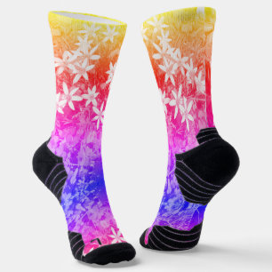 Little white flower socks