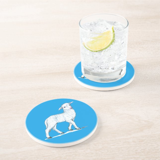 Little White Lamb Coaster (Side)