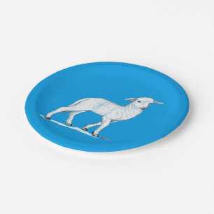 Little White Lamb Paper Plate