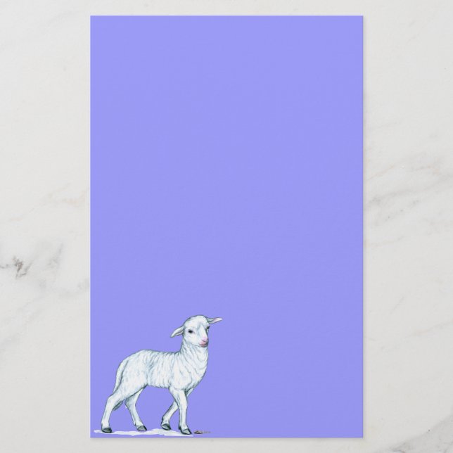 Little White Lamb Stationery (Front)