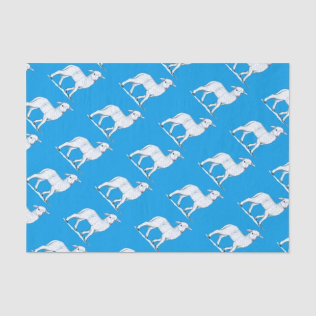 Little White Lamb Tissue Paper (Front)