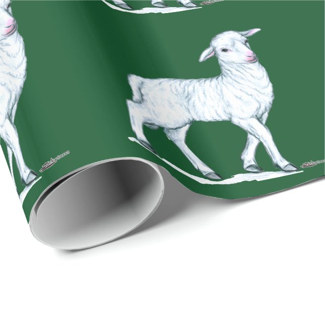Little White Lamb Wrapping Paper (Roll Corner)