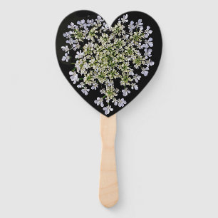 little white petals hand fan