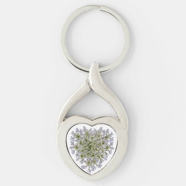 little white petals  key ring (Front)