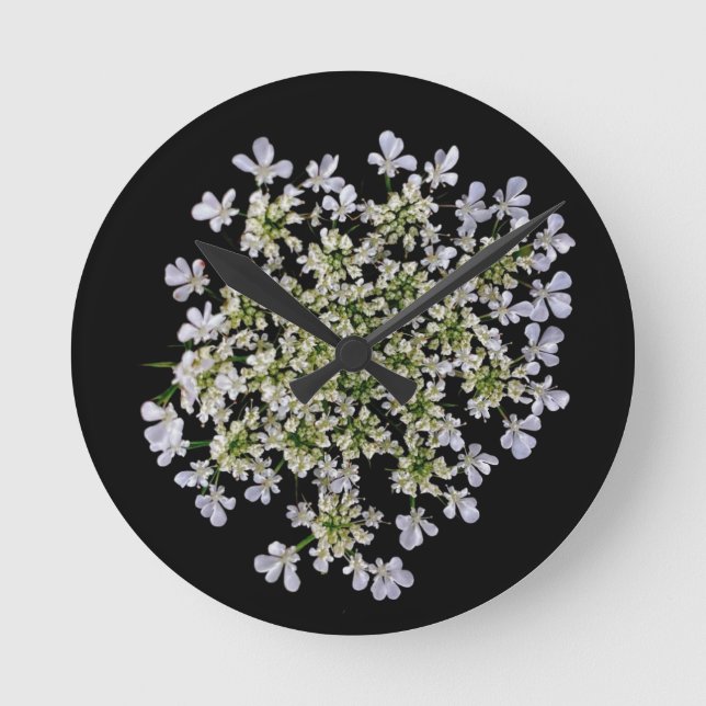 little white petals  round clock (Front)