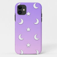 Little White Stars and Moons Pattern