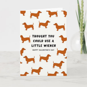 Little Wiener Dog Galentines Card