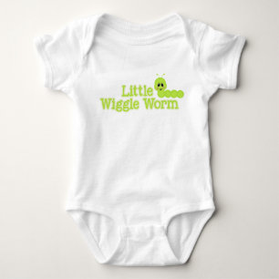 Little Wiggle Worm Bright Spring Green Inchworm Baby Bodysuit