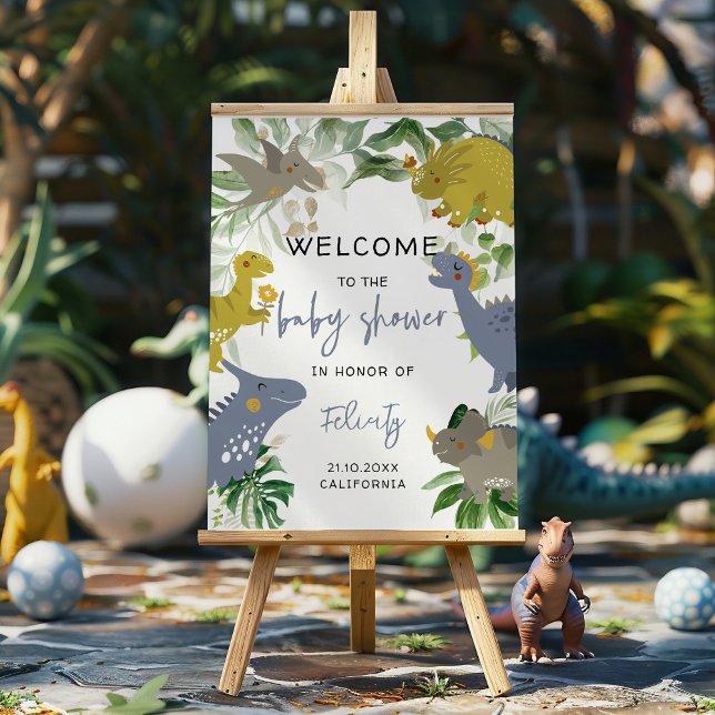 Little wild one Dinosaur Baby Shower Welcome Sign (Creator Uploaded)