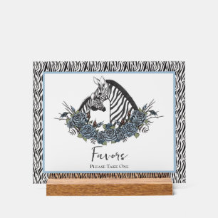 Little Wild One Favours Blue Boy Baby Shower Acrylic Sign