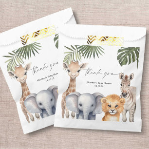 Little Wild One Safari Animals Baby Boy Shower Favour Bag