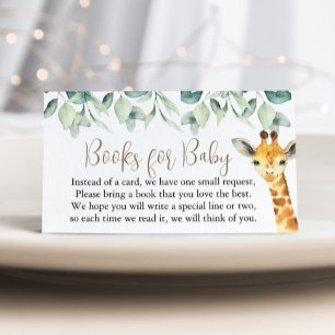 Little Wild One Safari Baby Shower Books For Baby  Enclosure Card
