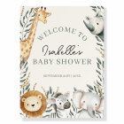 Little Wild One Safari Baby Shower Welcome Sign