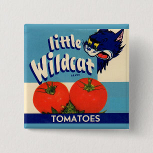 Little Wildcat tomatoes crate label 15 Cm Square Badge