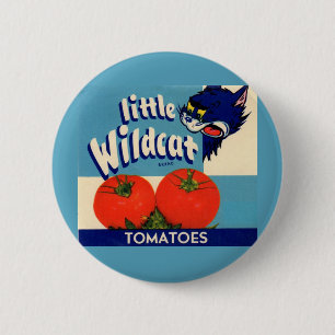 Little Wildcat tomatoes crate label 6 Cm Round Badge
