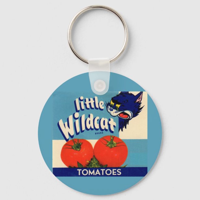 Little Wildcat tomatoes crate label Key Ring (Front)