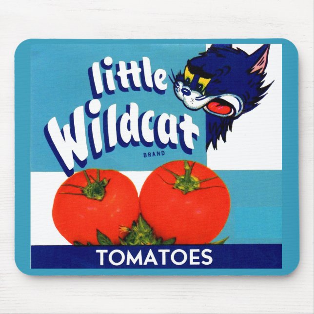 Little Wildcat tomatoes crate label Mouse Pad (Front)