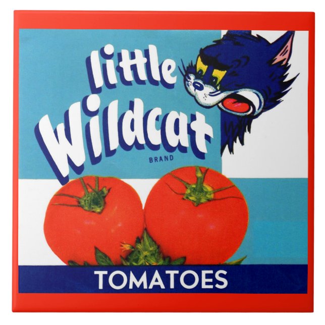 Little Wildcat tomatoes crate label Tile (Front)