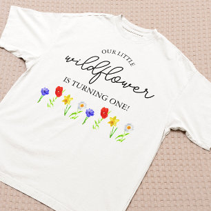 Little Wildflower 1st Birthday Baby T-Shirt