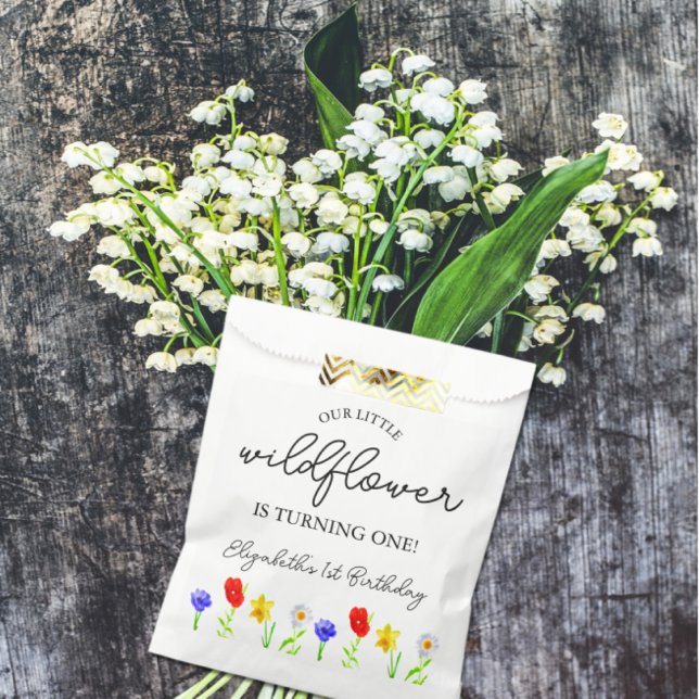Little Wildflower 1st Birthday Favour Bag (Creator Uploaded)