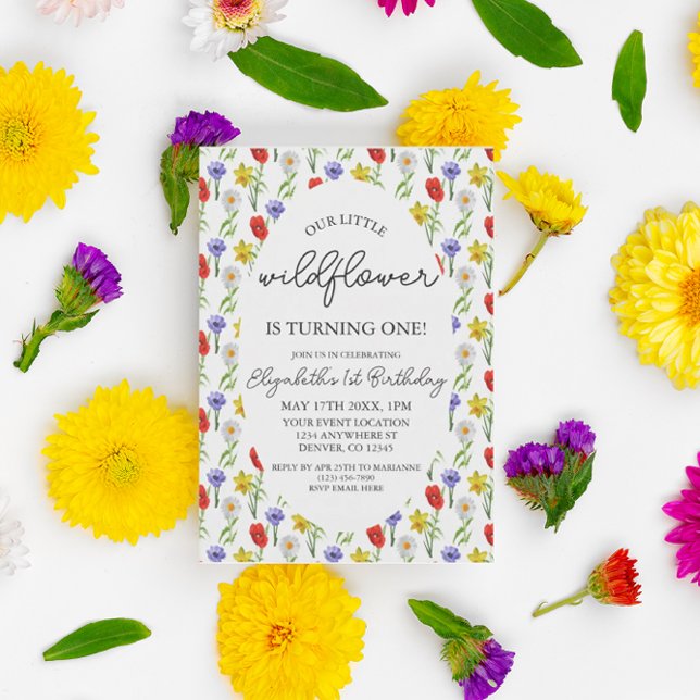 Little Wildflower 1st Birthday Invitation (Creator Uploaded)