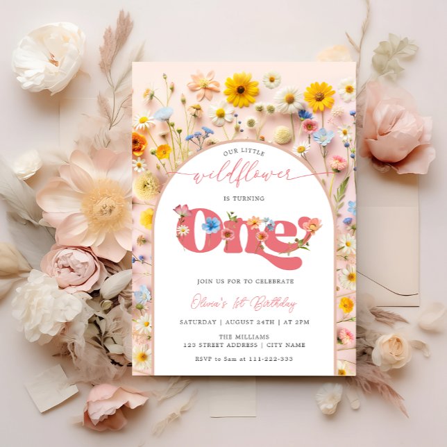 Little Wildflower 1st Birthday Invitation (Creator Uploaded)