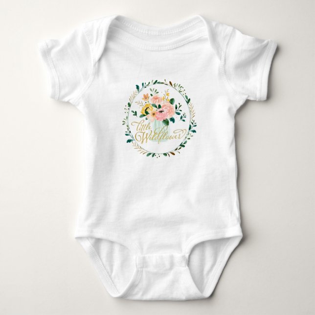 Little Wildflower Baby Baby Bodysuit (Front)