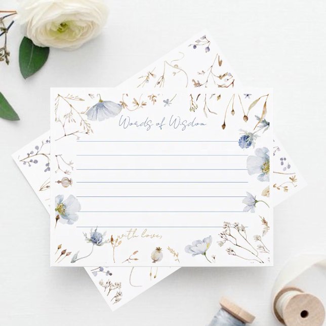 Little Wildflower Baby Shower Advice Card (Creator Uploaded)