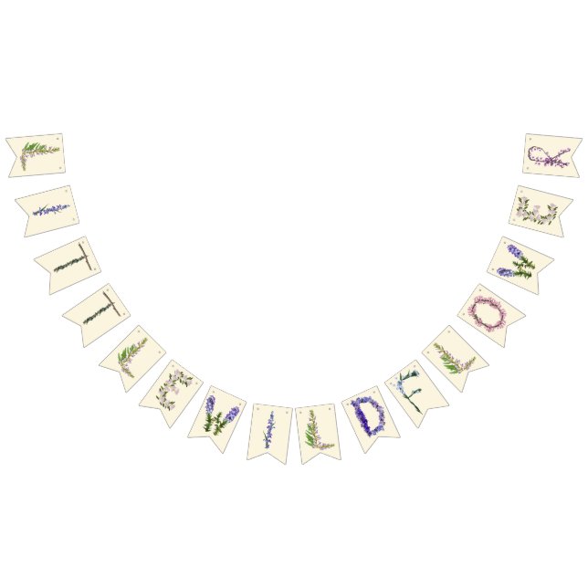 Little Wildflower Baby Shower  Bunting (All)