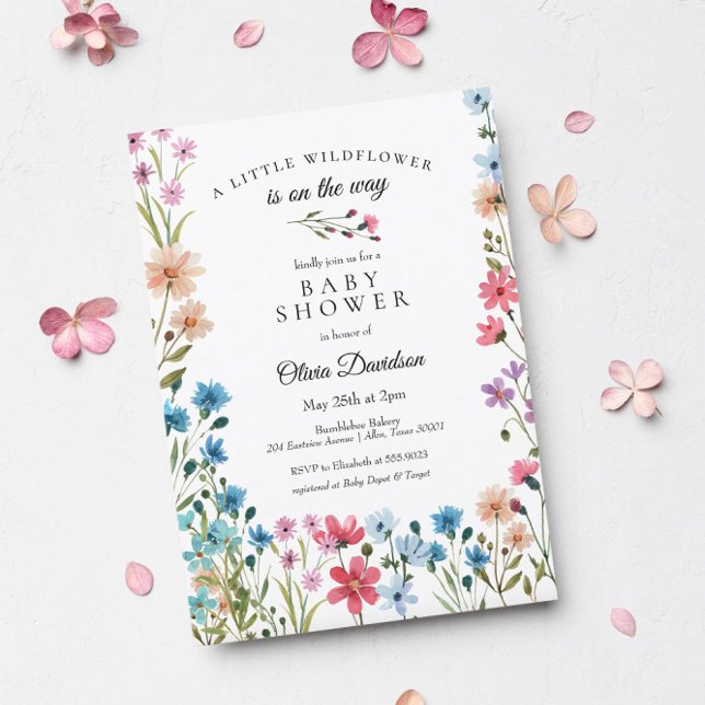 Little Wildflower Baby Shower Invitation (Creator Uploaded)