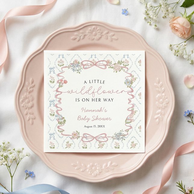 Little Wildflower Baby Shower  Napkin (Creator Uploaded)