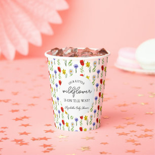Little Wildflower Baby Shower Paper Cups