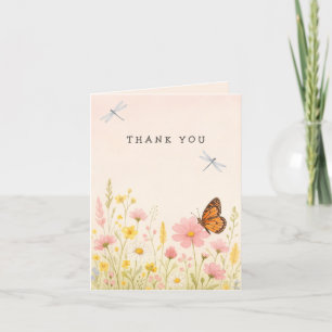 Little Wildflower Baby Shower Thank You Card