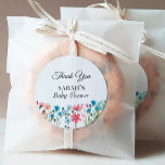 Little Wildflower Baby Shower Thank You Favour Classic Round Sticker<br><div class="desc">Little Wildflower Baby Shower Thank You Favour Classic Round Sticker</div>