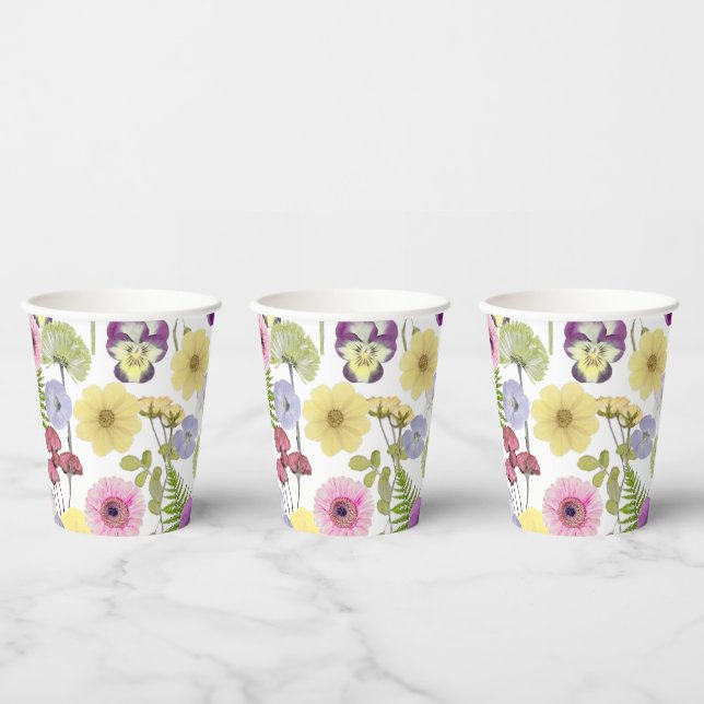 Little Wildflower baby shower theme paper cups (Multi)