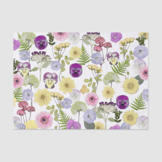 Little Wildflower baby shower theme tissue paper (Front)