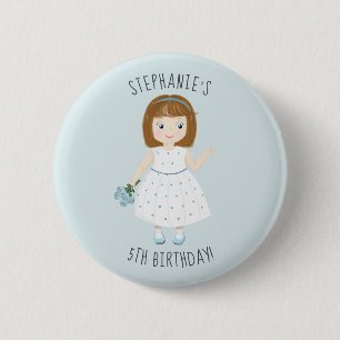Little Wildflower Birthday 6 Cm Round Badge
