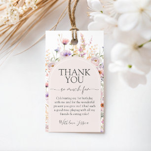 Little Wildflower Birthday Favor Tags