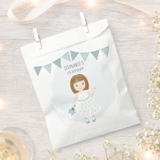 Little Wildflower Birthday  Favour Bag (Clipped)
