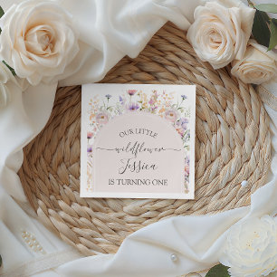 Little Wildflower Birthday Paper Napkins