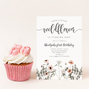 Little Wildflower Birthday Party Invitation