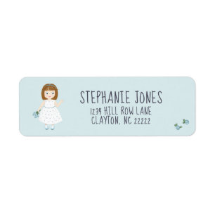 Little Wildflower Birthday Return Address Label