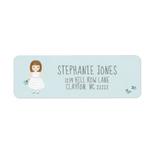 Little Wildflower Birthday Return Address Label