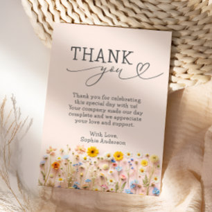 Little Wildflower Birthday Thank You Card