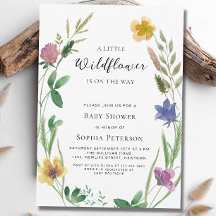 Little Wildflower Boho Baby Shower Invitation