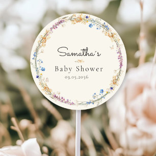 Little Wildflower Boho Dream - Baby Shower Classic Round Sticker
