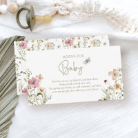Little Wildflower Book Request Girl Baby Shower
